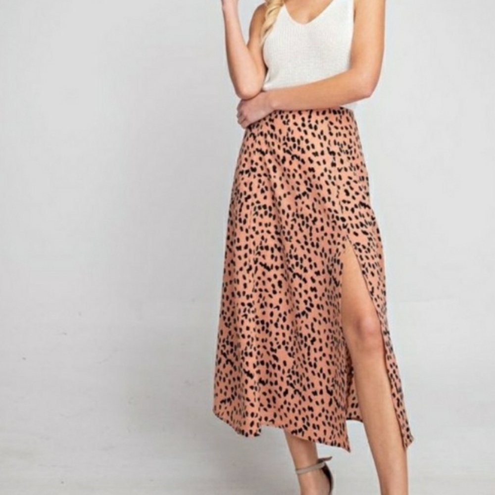 High Slit Midi Skirt - Picture 2 of 4